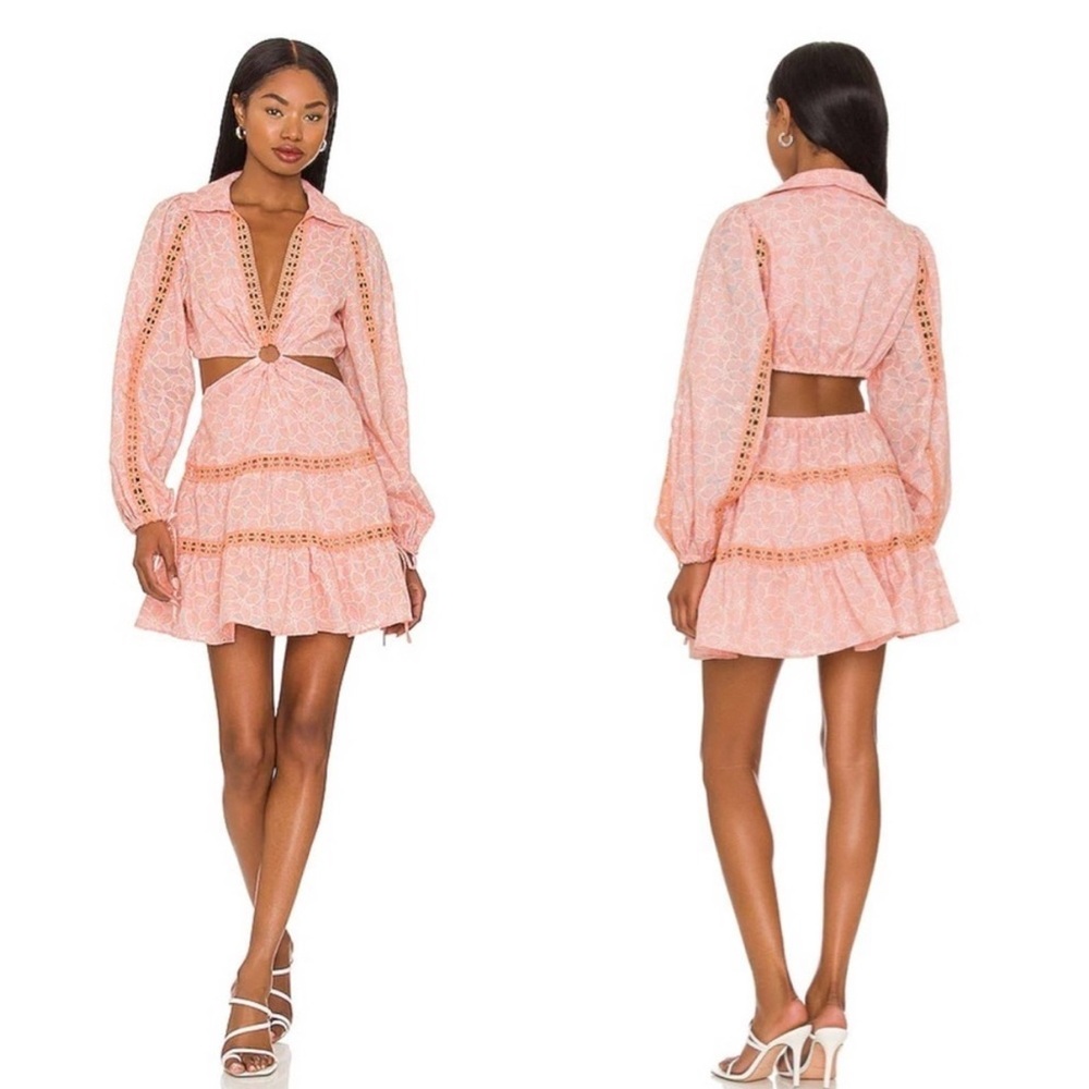 Tularosa Celina Mini Dress in Peach Whip